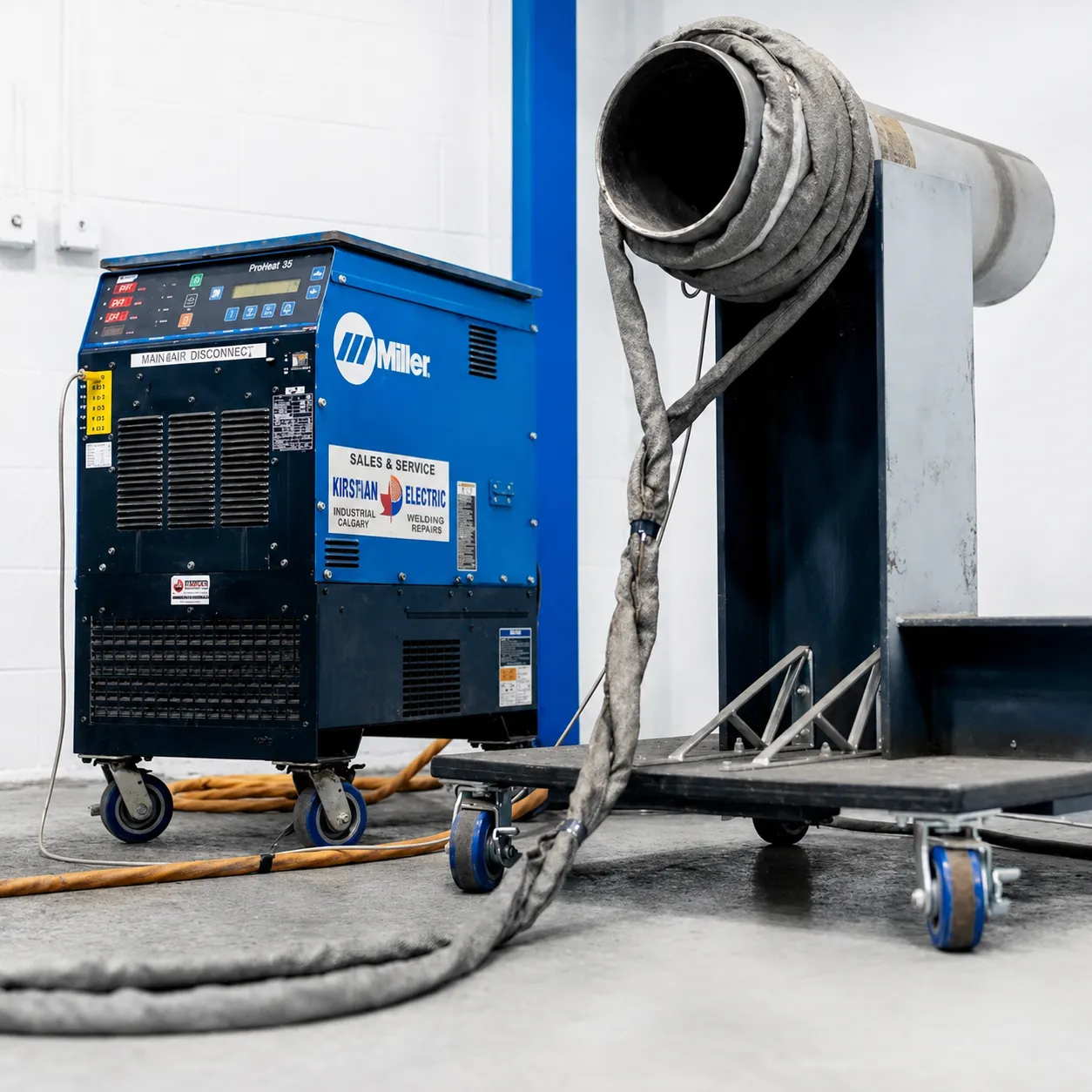 Miller welding machine with gun and cable